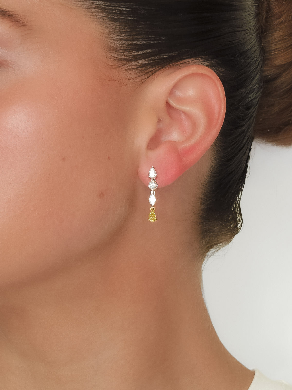 Balbina - Yellow Diamond Drop Earring