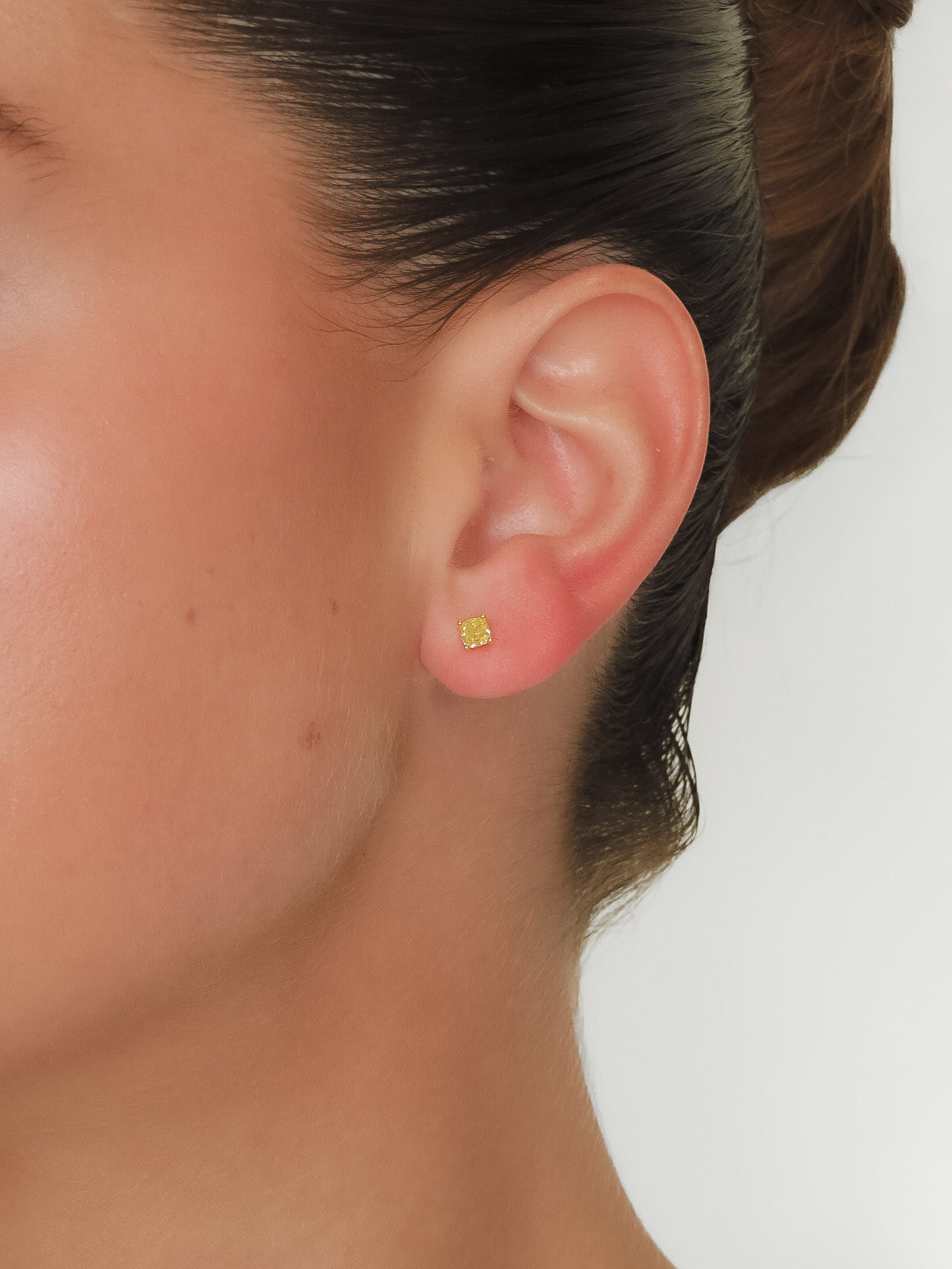 Caro - Solitaire Yellow Diamond Earrings