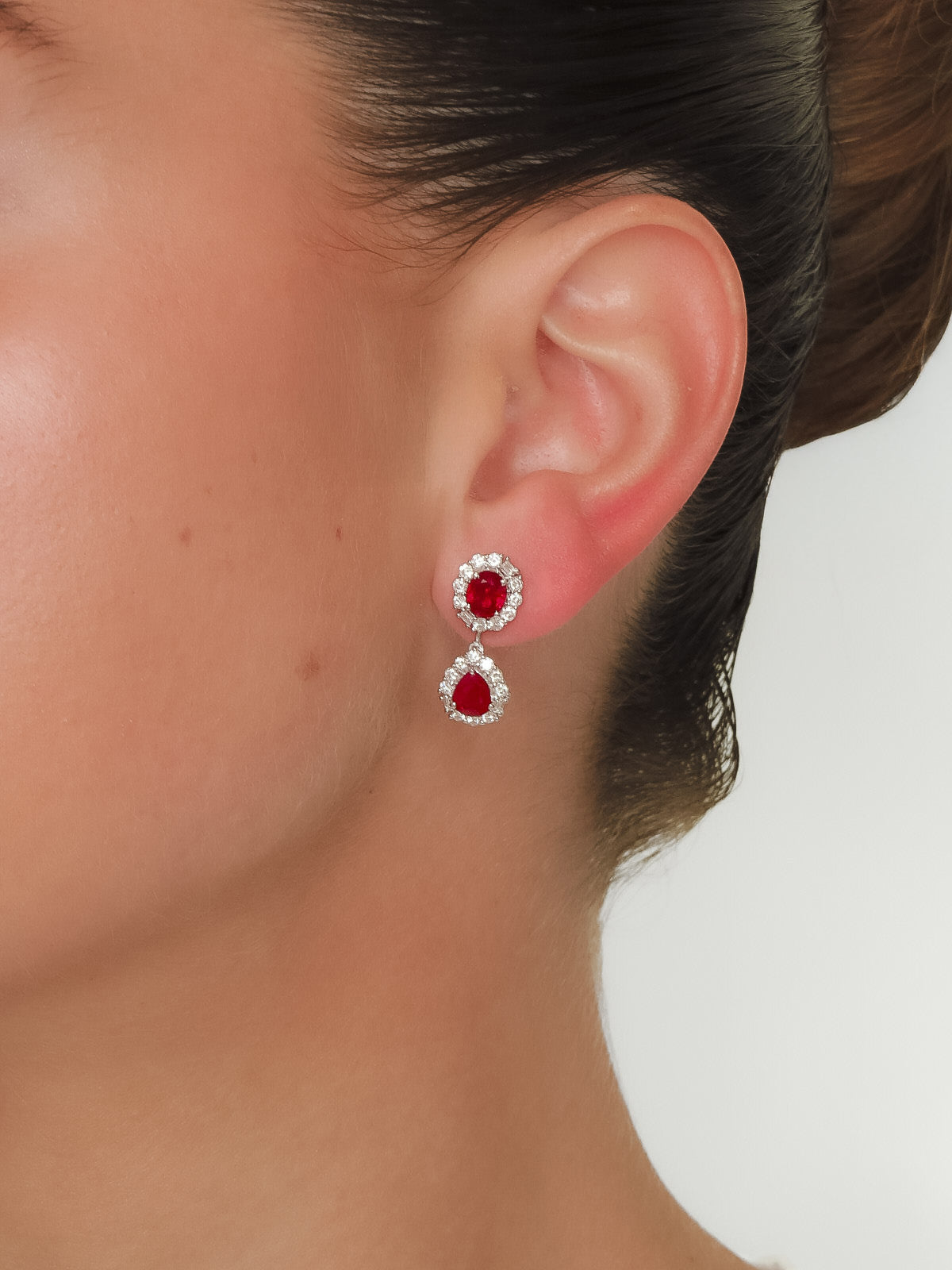 Aitana - Round Ruby and Pear Drop