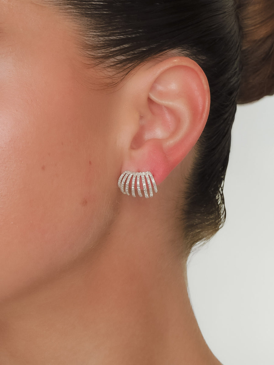 Pia - Sunburst Diamond Earrings