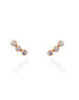 Triple Bezel Diamond Earring