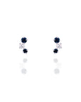 Mini Sapphire and Diamond Earrings