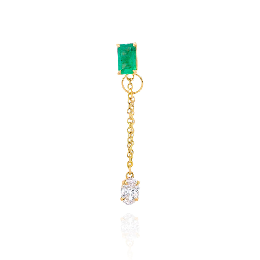 Lua - Emerald Piercing Dangle Diamond Marquise