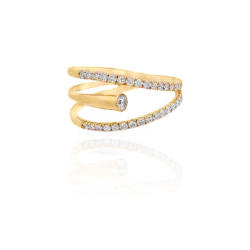 Tina - Wrap Ring Central Diamond - DV