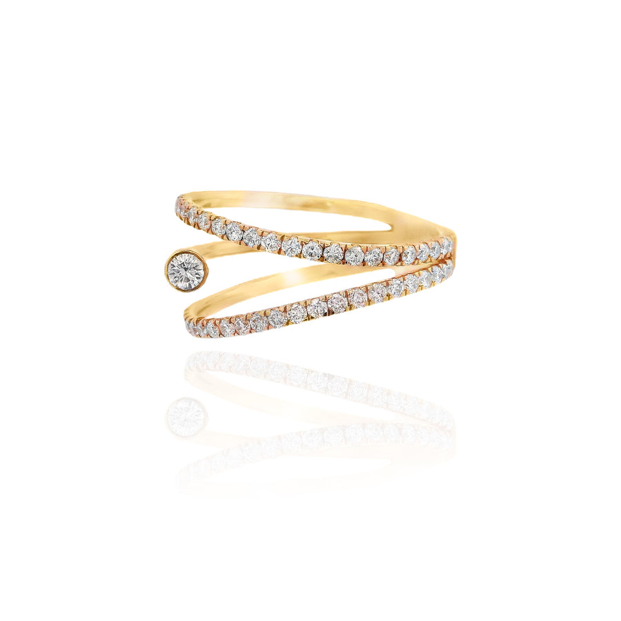 Tina - Wrap Ring Central Diamond - DV