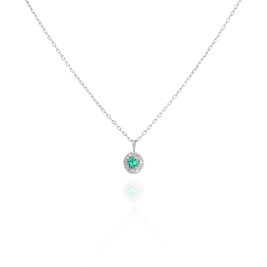 Idra - Mini Round Emerald Necklace