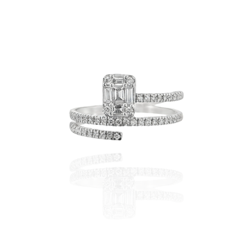 Tosca - Wrap Baguette Diamond Ring