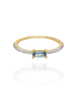 Gilda - Solitaire Aquamarine Diamond Ring