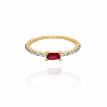 Gilda - Solitaire Ruby Diamond Ring