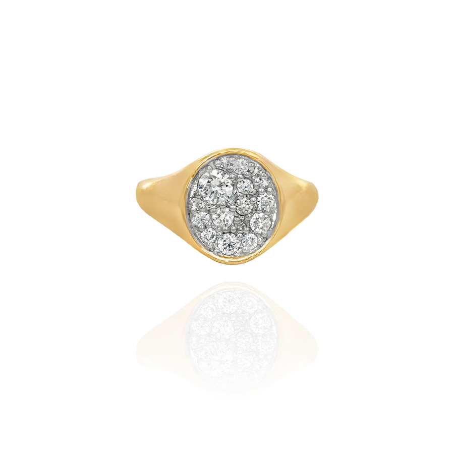 Dolci - Chunky Pinky Pave Ring