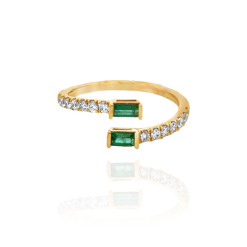 Pelle - Wrap Double Emerald Ring