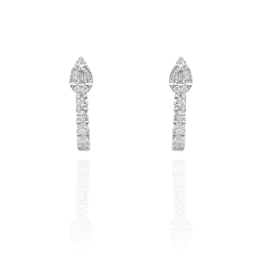 Luce Diamond Baguette Hoop