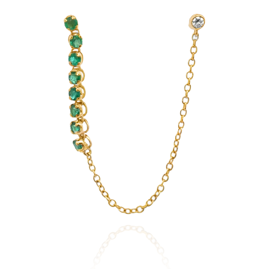 Lola - Emerald and Diamond Piercing