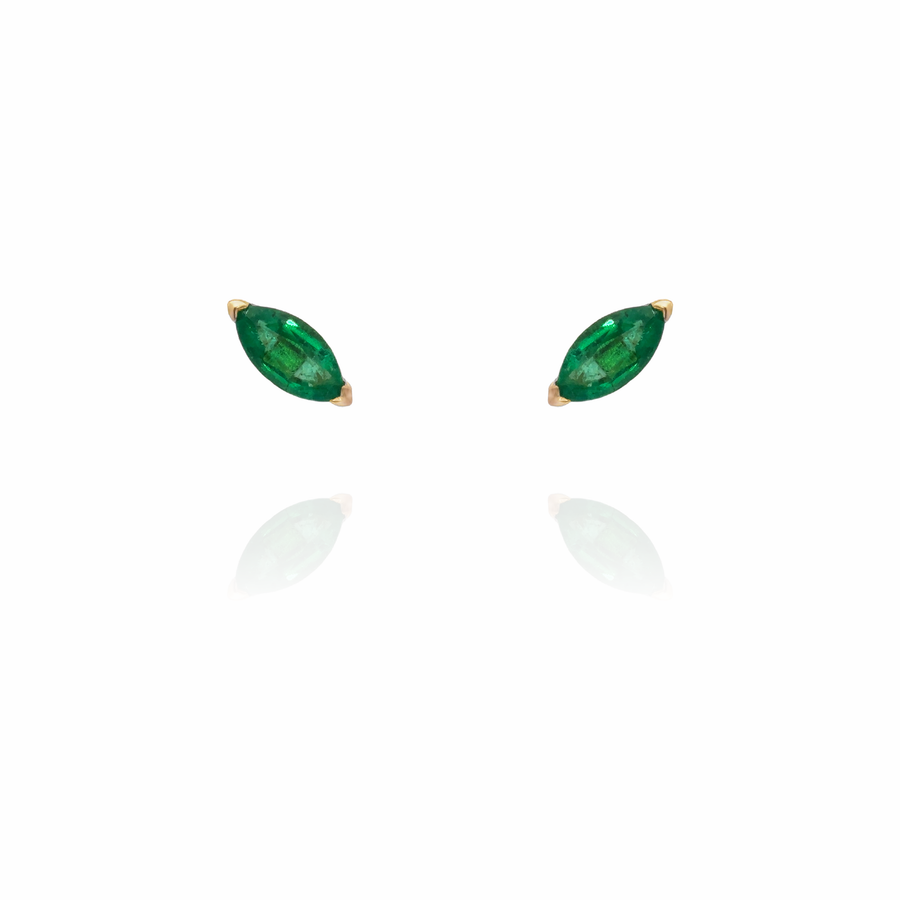 Brio - Emerald Marquise Earrings
