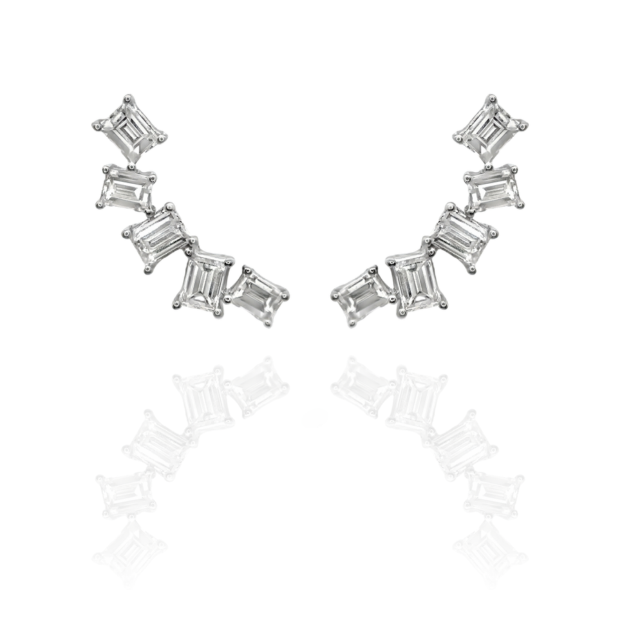 Zita - 5 Climber Baguette Earring