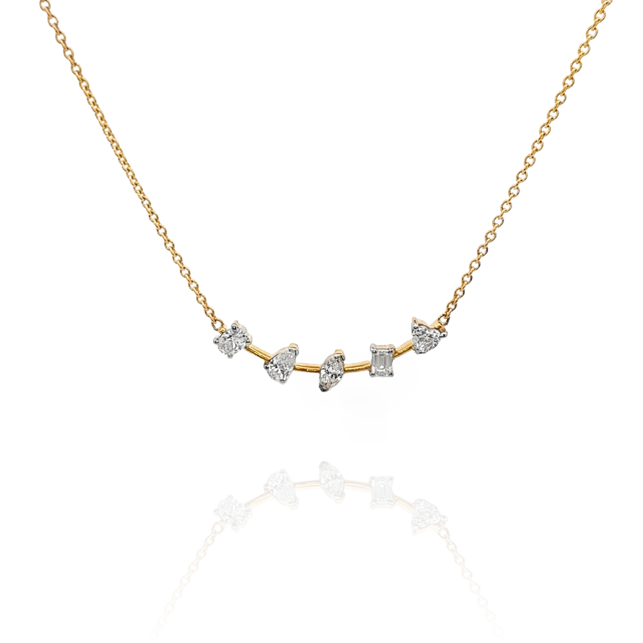 Chiara- Fancy Shape Smile Necklace