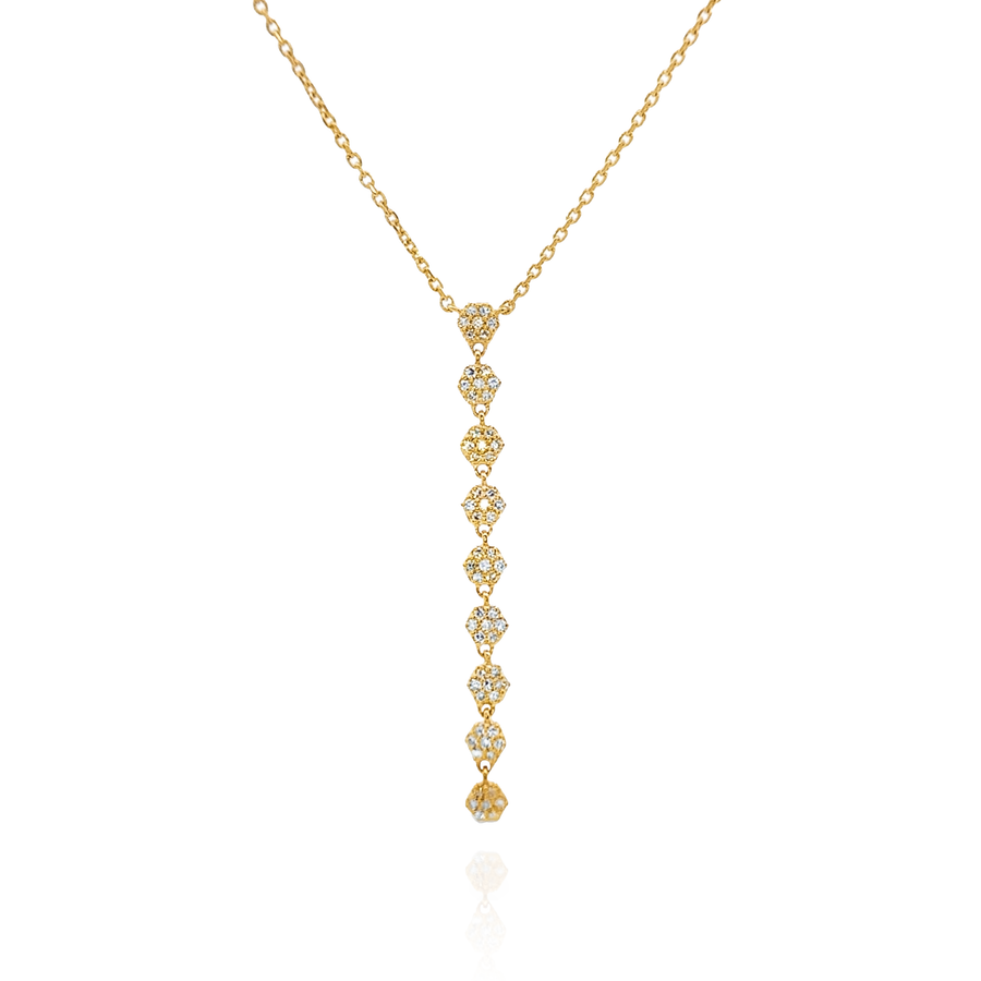 Vita -Bezel Drop Necklace