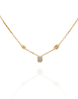 Luna- Two in One Diamond Bezel Necklace
