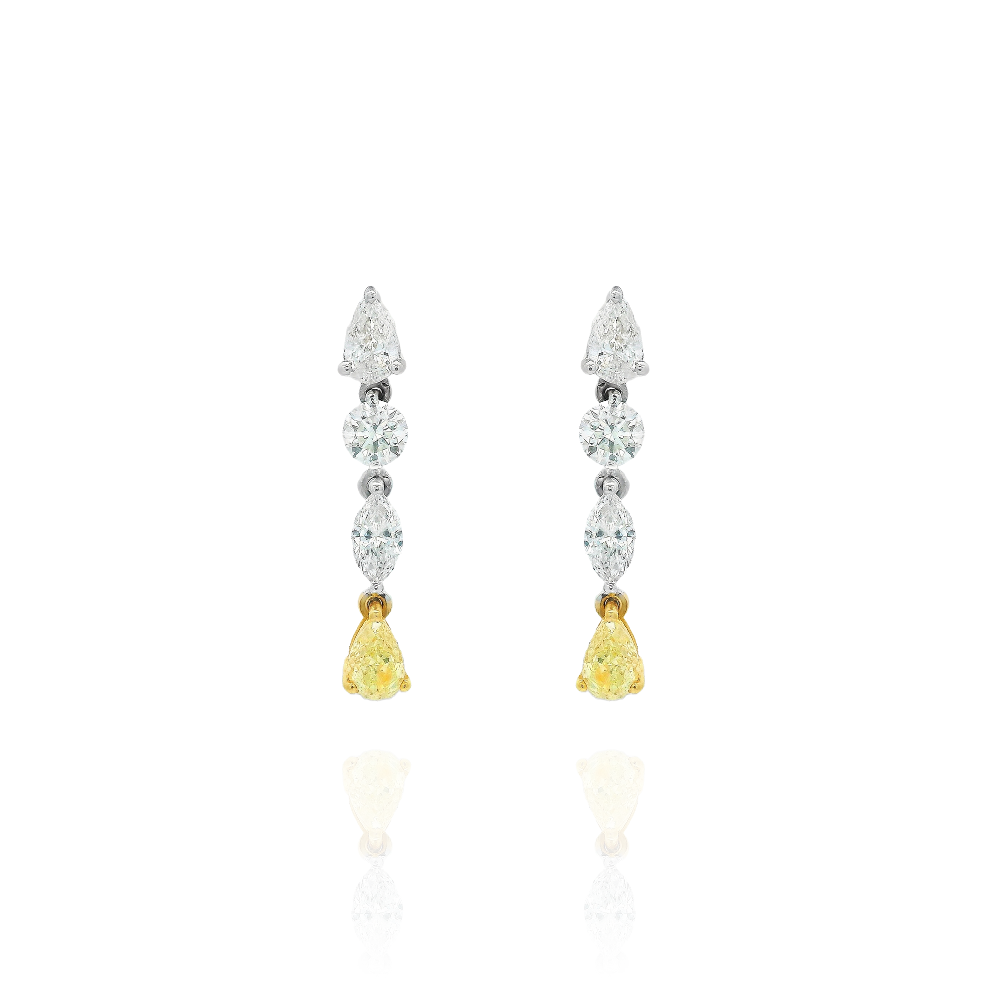 Balbina - Yellow Diamond Drop Earring