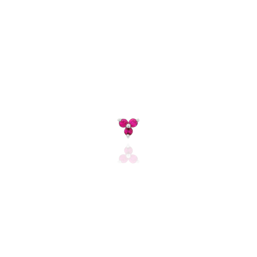 Ruby Mini Trebol Piercing