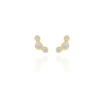 Triple Diamond Bezel Piercing