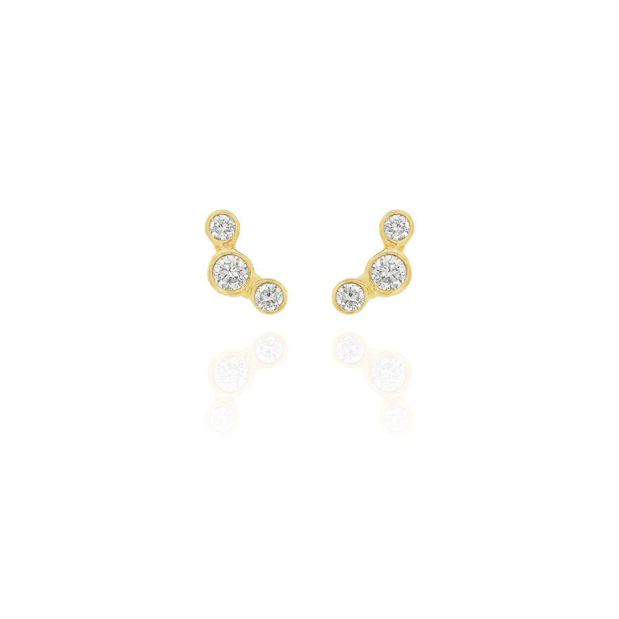Triple Diamond Bezel Piercing