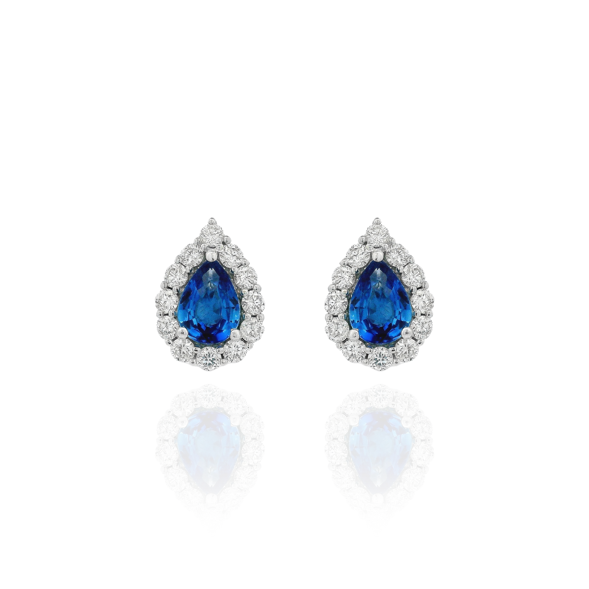 Alaia - Pear Sapphire Diamond Halo