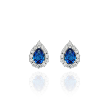 Alaia - Pear Sapphire Diamond Halo