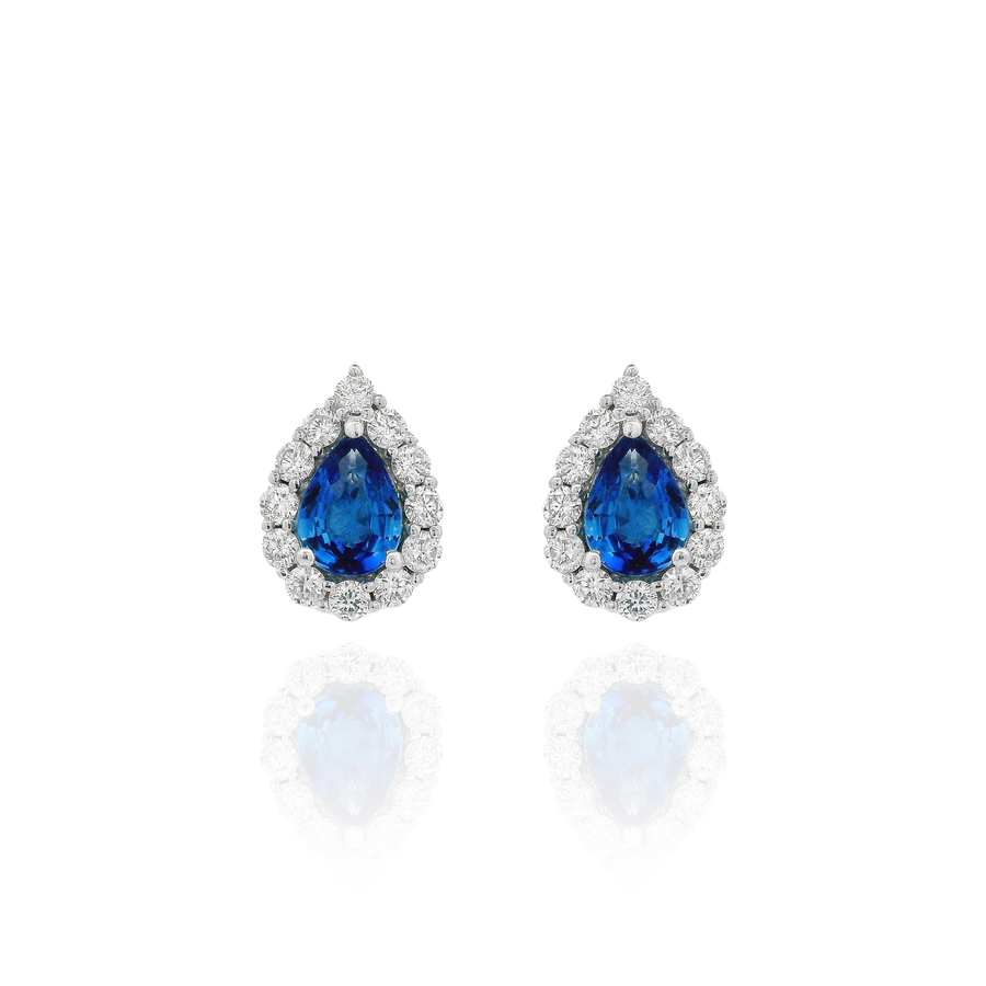 Alaia - Pear Sapphire Diamond Halo