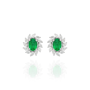 Leonor - Fancy Shape Emerald Earring