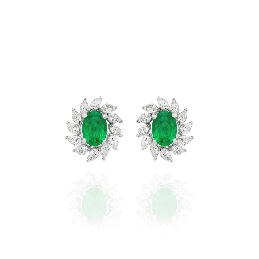 Leonor - Fancy Shape Emerald Earring