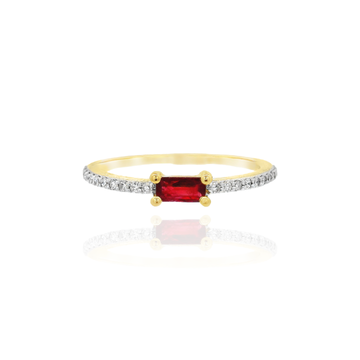 Gilda - Solitaire Ruby Diamond Ring