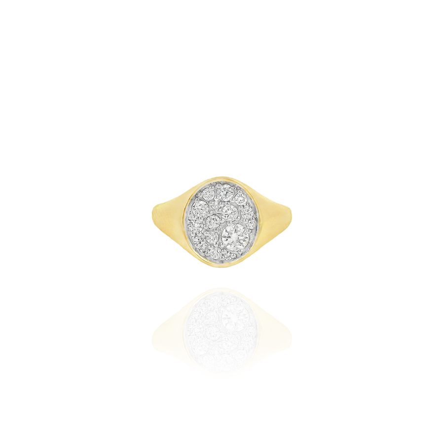 Dolci - Chunky Pinky Pave Ring