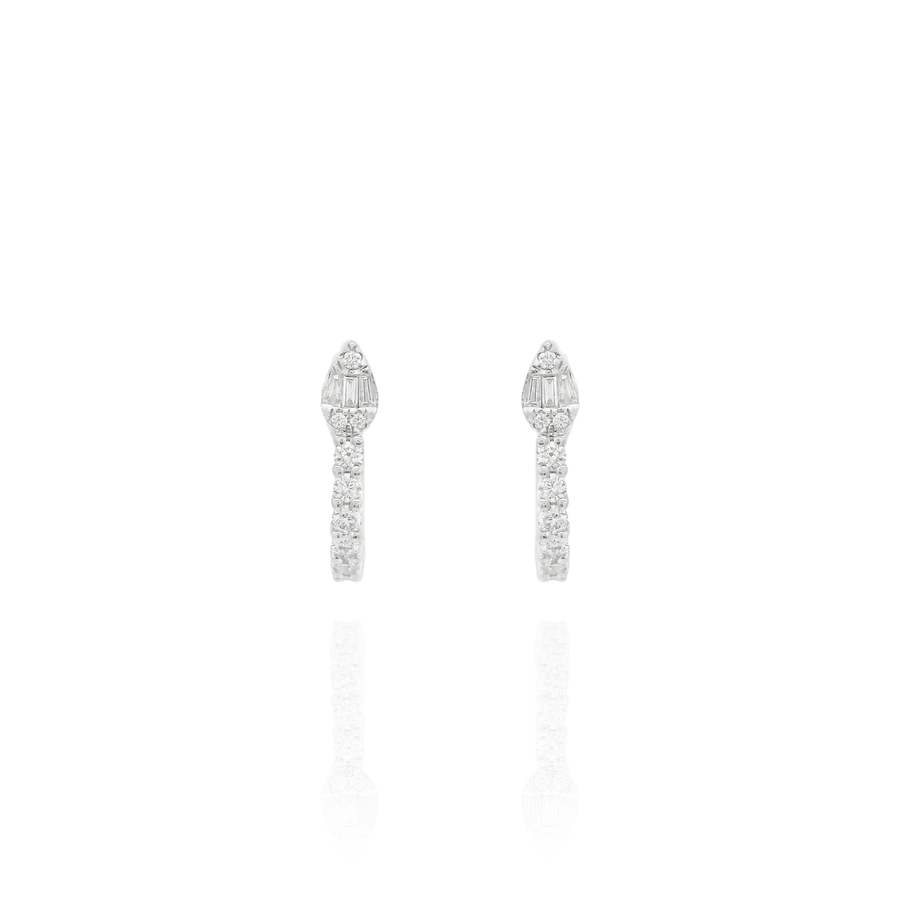 Luce Diamond Baguette Hoop
