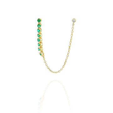 Lola - Emerald and Diamond Piercing