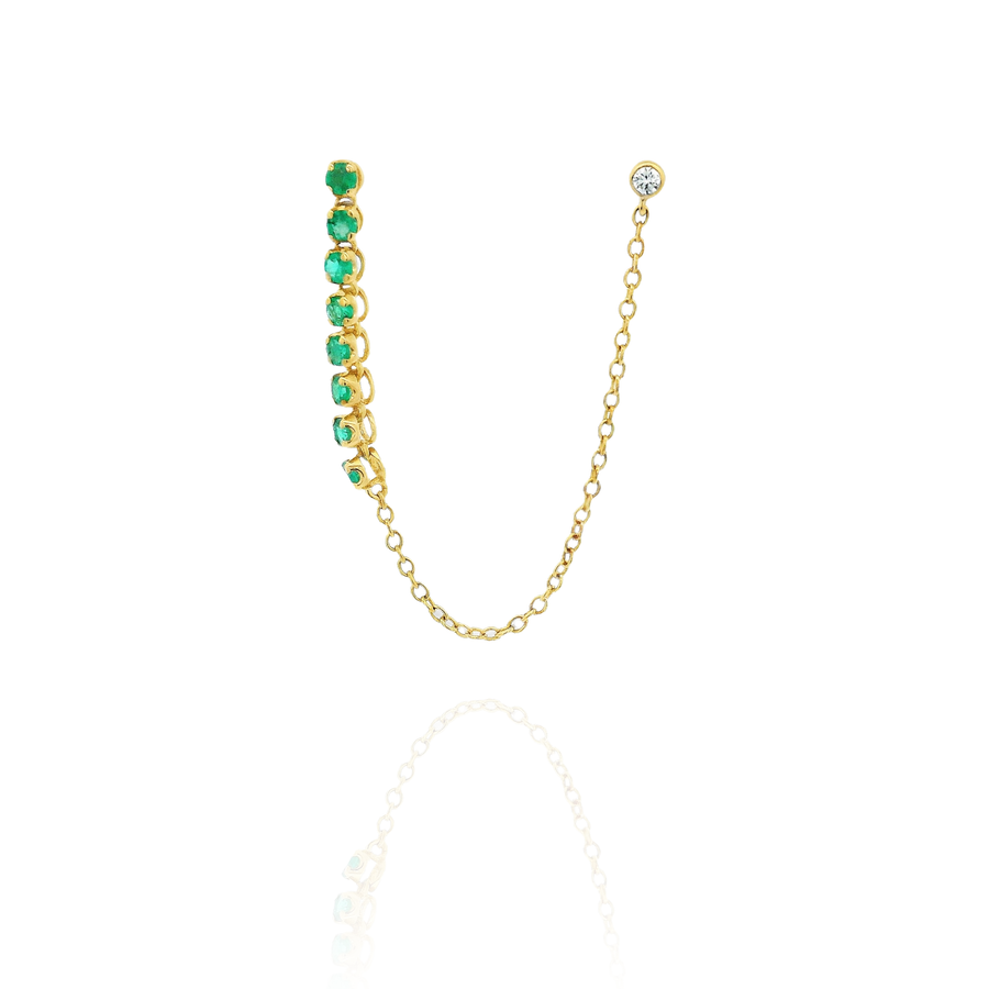 Lola - Emerald and Diamond Piercing