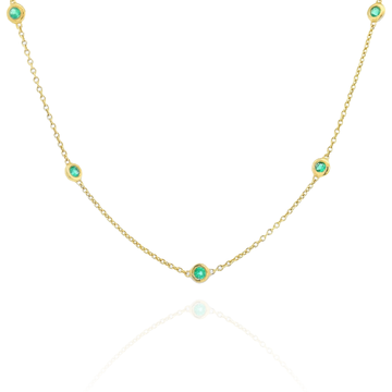 Livia - Bezel Emerald Necklace