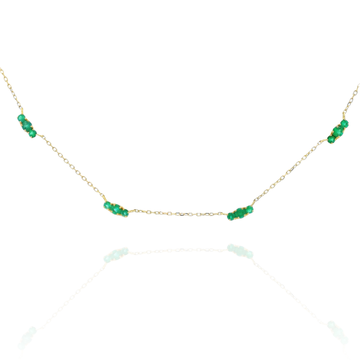 Celo -Three Drop Emerald Necklace