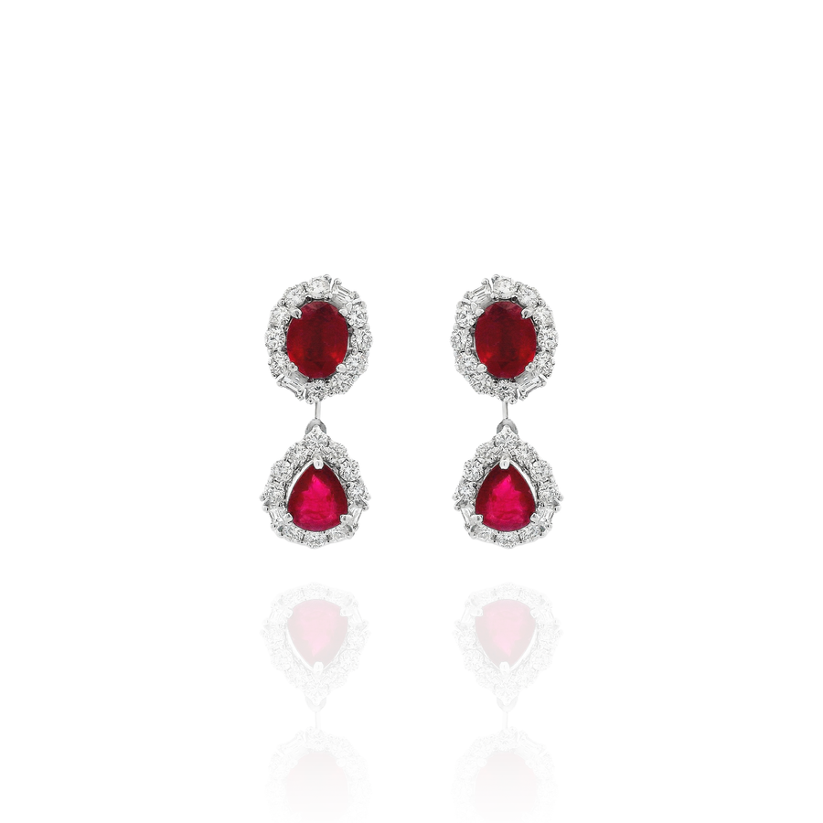 Aitana - Round Ruby and Pear Drop