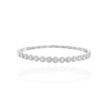 Elina-  Round Diamond Halo Bangle