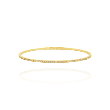 Emma - Dots Gold and Diamond Flexible Bangle
