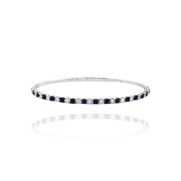 Tessa - Sapphire and Diamond Flexible Bangle