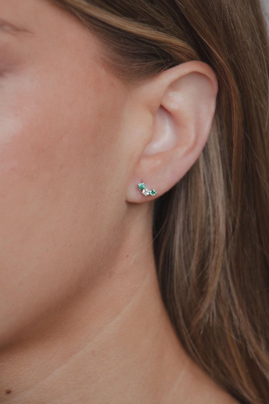 Emerald and Diamond Piercing