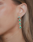 4 Drop Emerald Earring