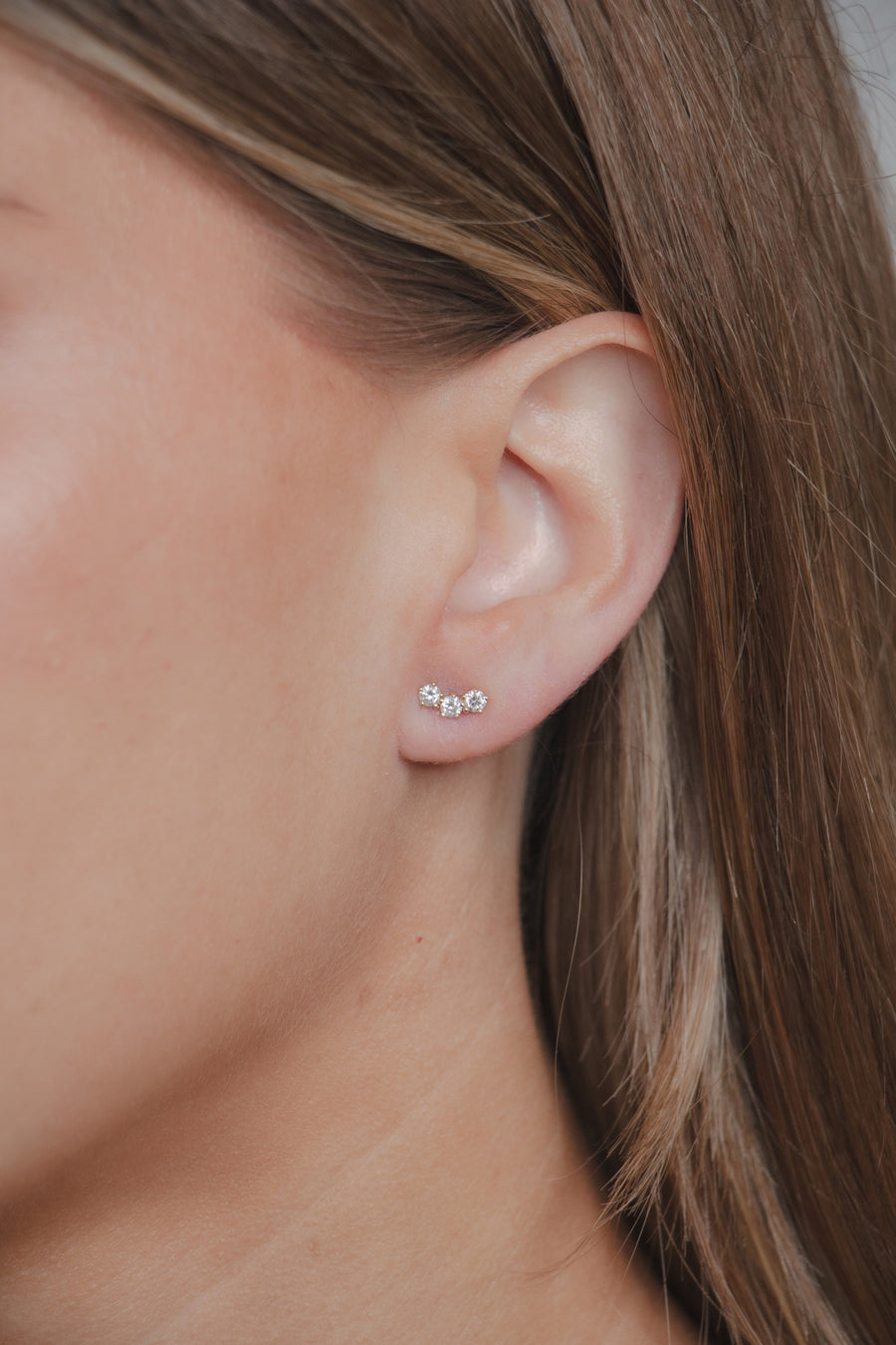 Triple Diamond Stud