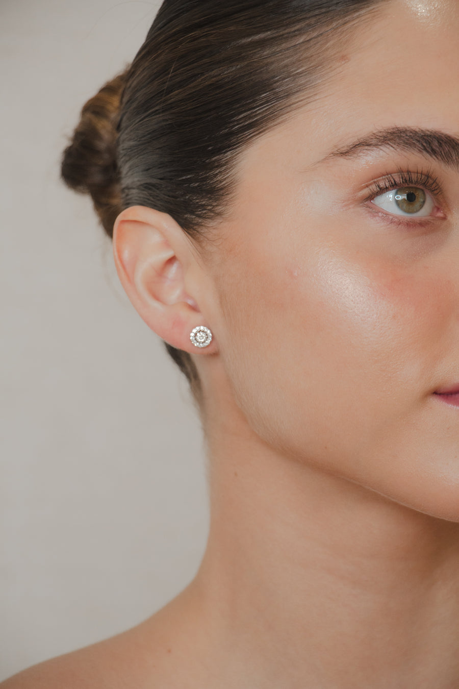 Diamond + Diamond Halo Earrings