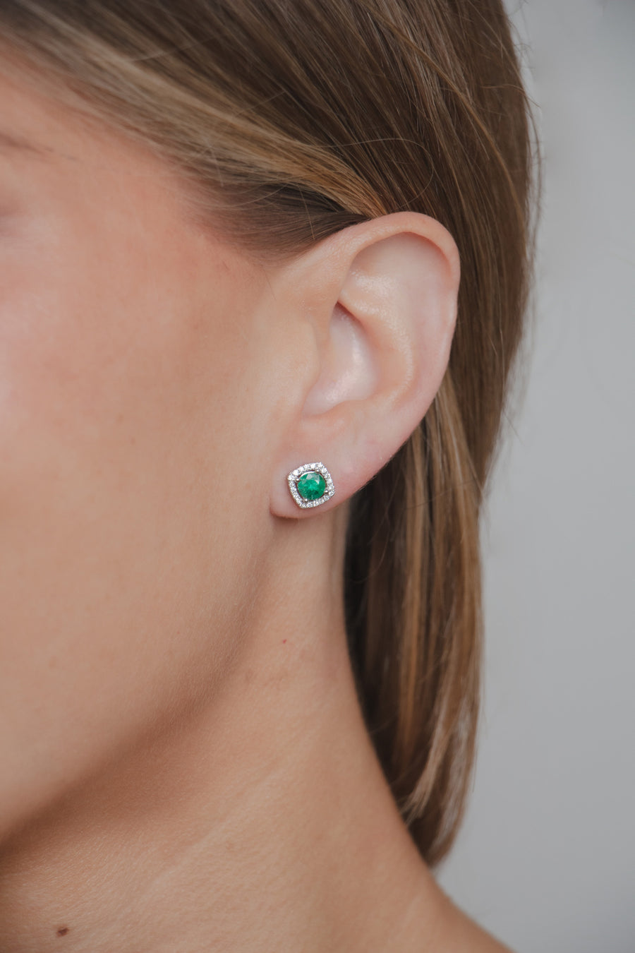 Emerald and Diamond Earrings