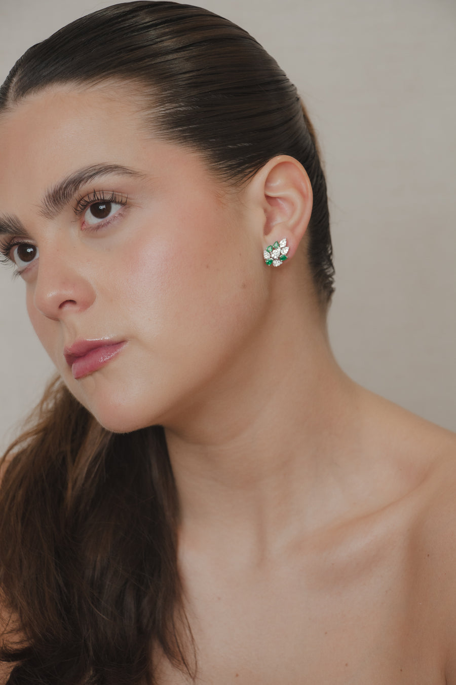 Emerald & Diamond Earrings