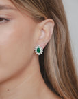 Fancy Emerald Earrings