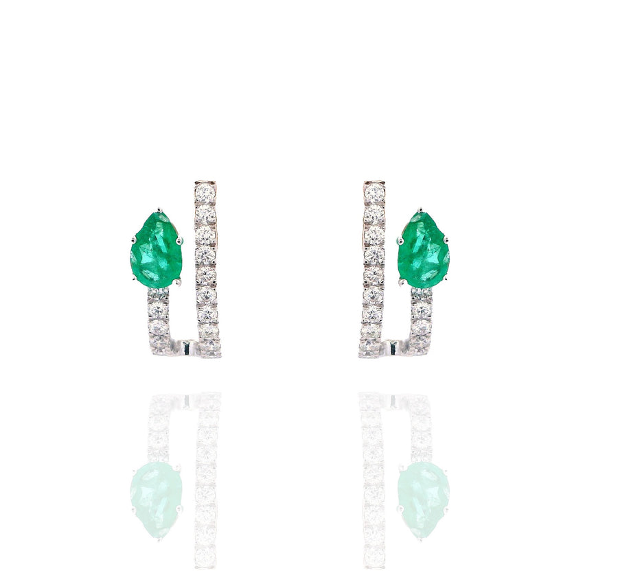 Sienna - Emerald Hoops